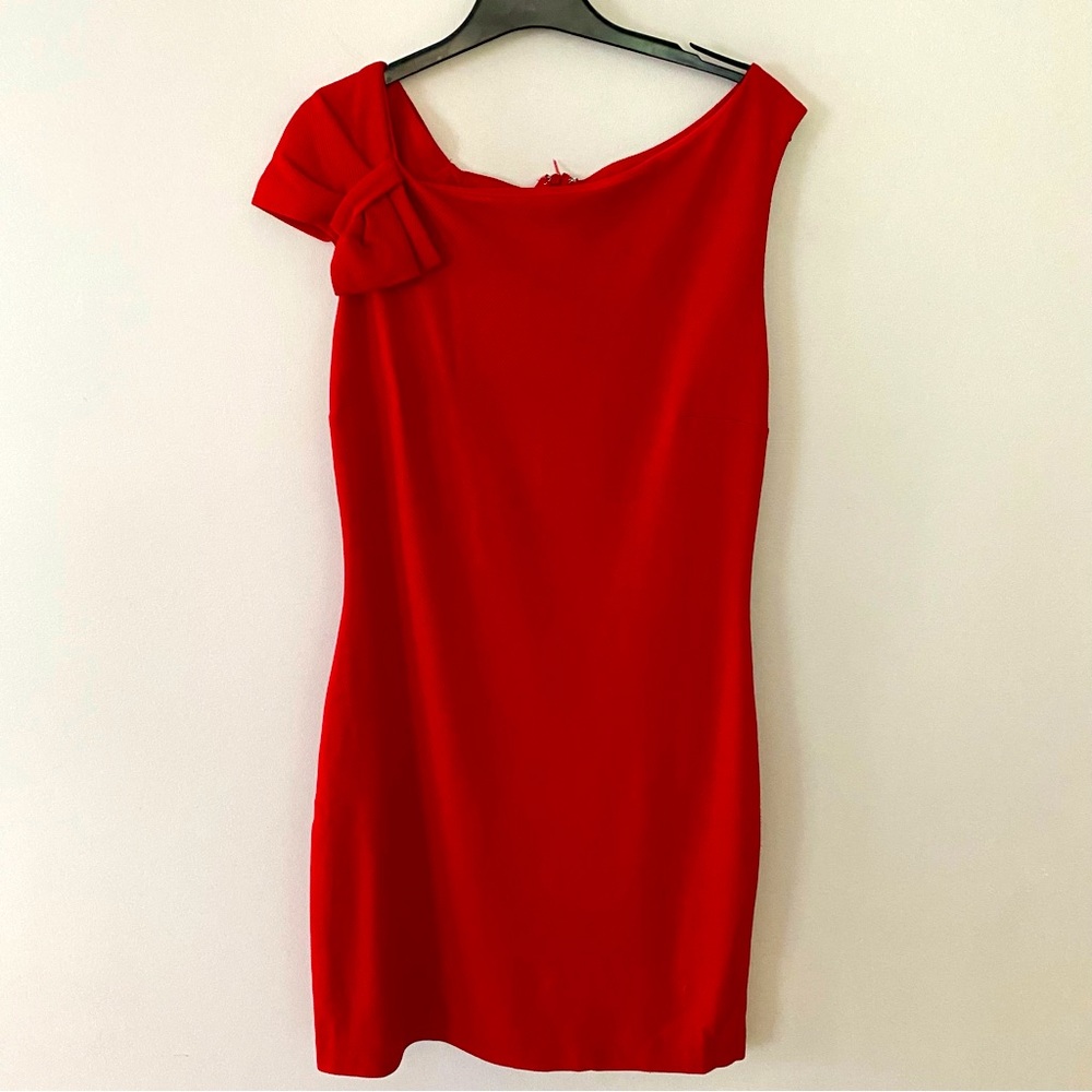 Mango Suit lined red dress M